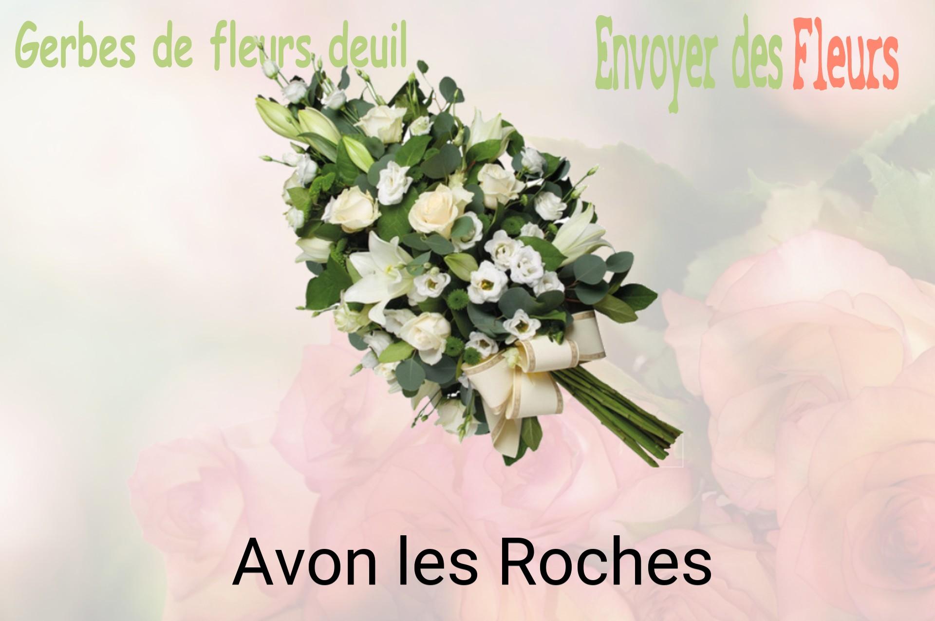 Gerbe de fleurs de deuil livrée à Avon-les-Roches